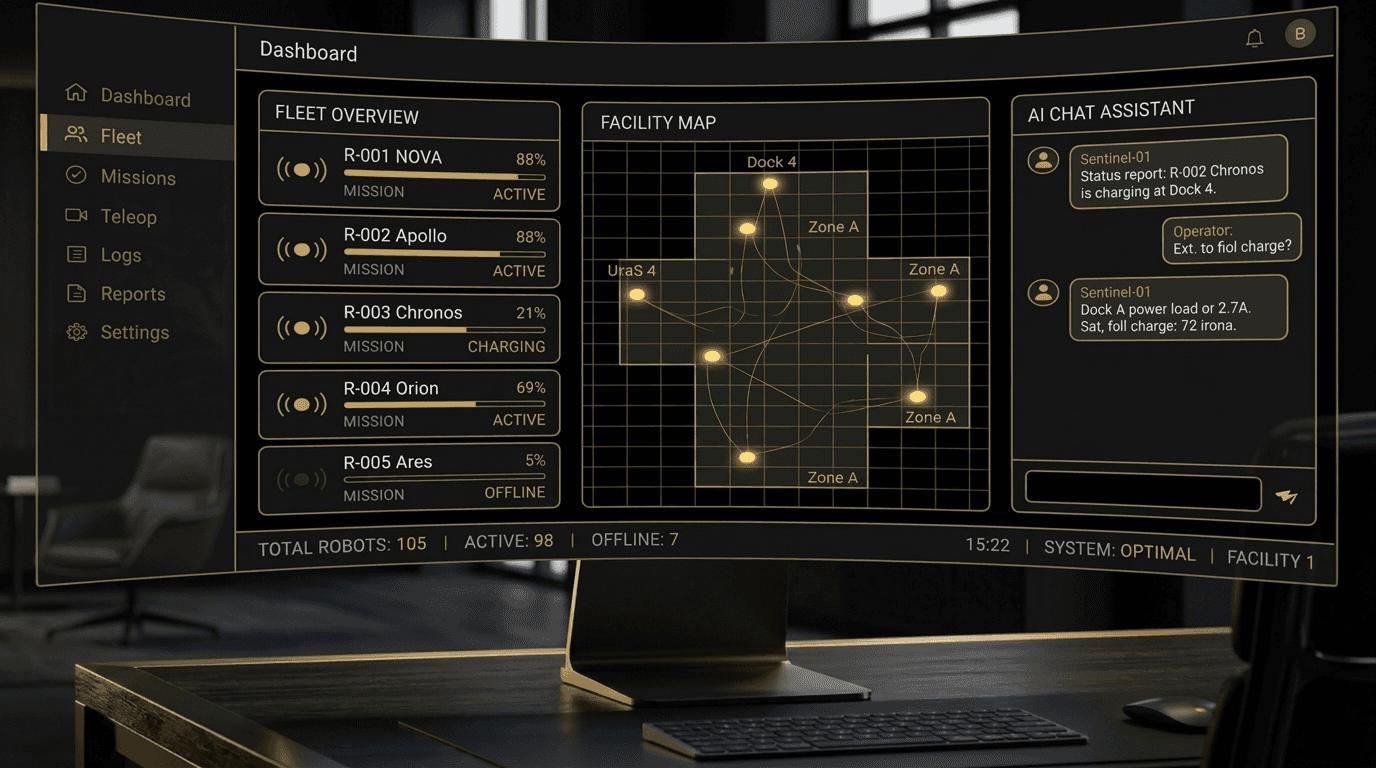 Fleet management dashboard — desktop
